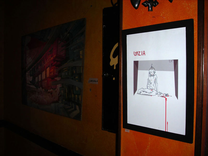 Mostra di tre artisti milanesi presso lo storico Totem Pub nel cuore del quartiere Ticinese/Navigli di Milano in via Gola.
