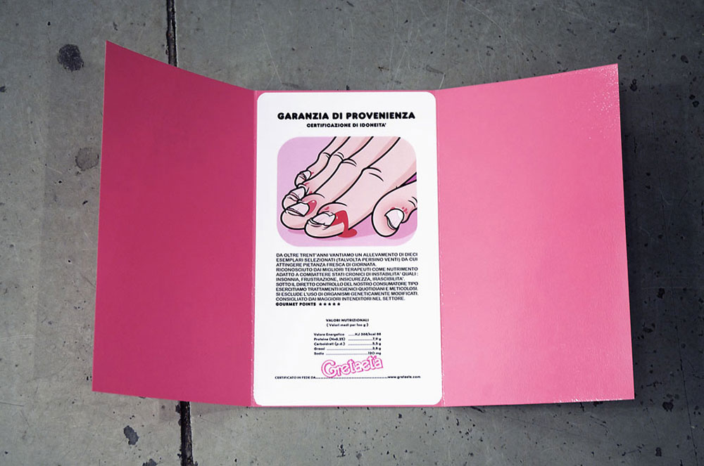 Mostra collettiva organizzata all’Arci Bitte di Milano, ospitata poi alla Skin Gallery di Brescia ed in seguito a Saragoza, che esplorava il rapporto tra cibo e sesso rileggendo la fiaba in chiave provocatoria.