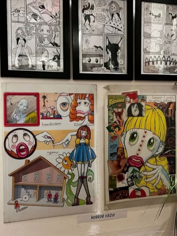 Mostra personale atta a rivivere la lunga produzione della disegnatrice milanese presso il Rob de Matt di Milano, bistrot ed hub di inclusione sociale che da sempre sostiene l’arte senza censure.