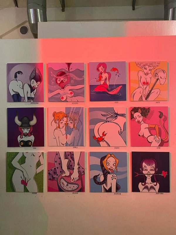 Mostra personale atta a rivivere la lunga produzione della disegnatrice milanese presso il Rob de Matt di Milano, bistrot ed hub di inclusione sociale che da sempre sostiene l’arte senza censure.